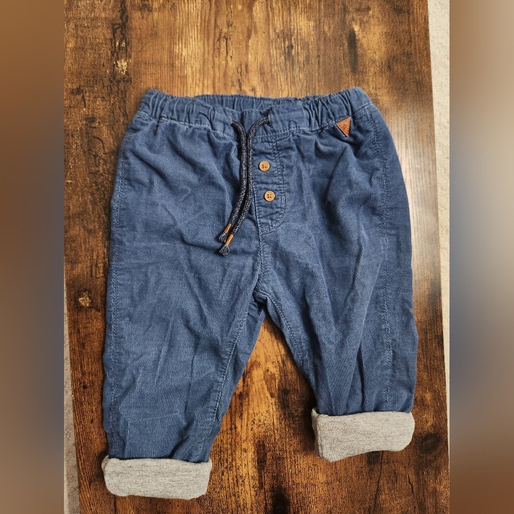 H&M‎ Blue Relaxed Fit Joggers 100% Cotton - Size 12-18 Months